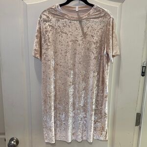 Xhilaration Velvet Dress in Light Pink
